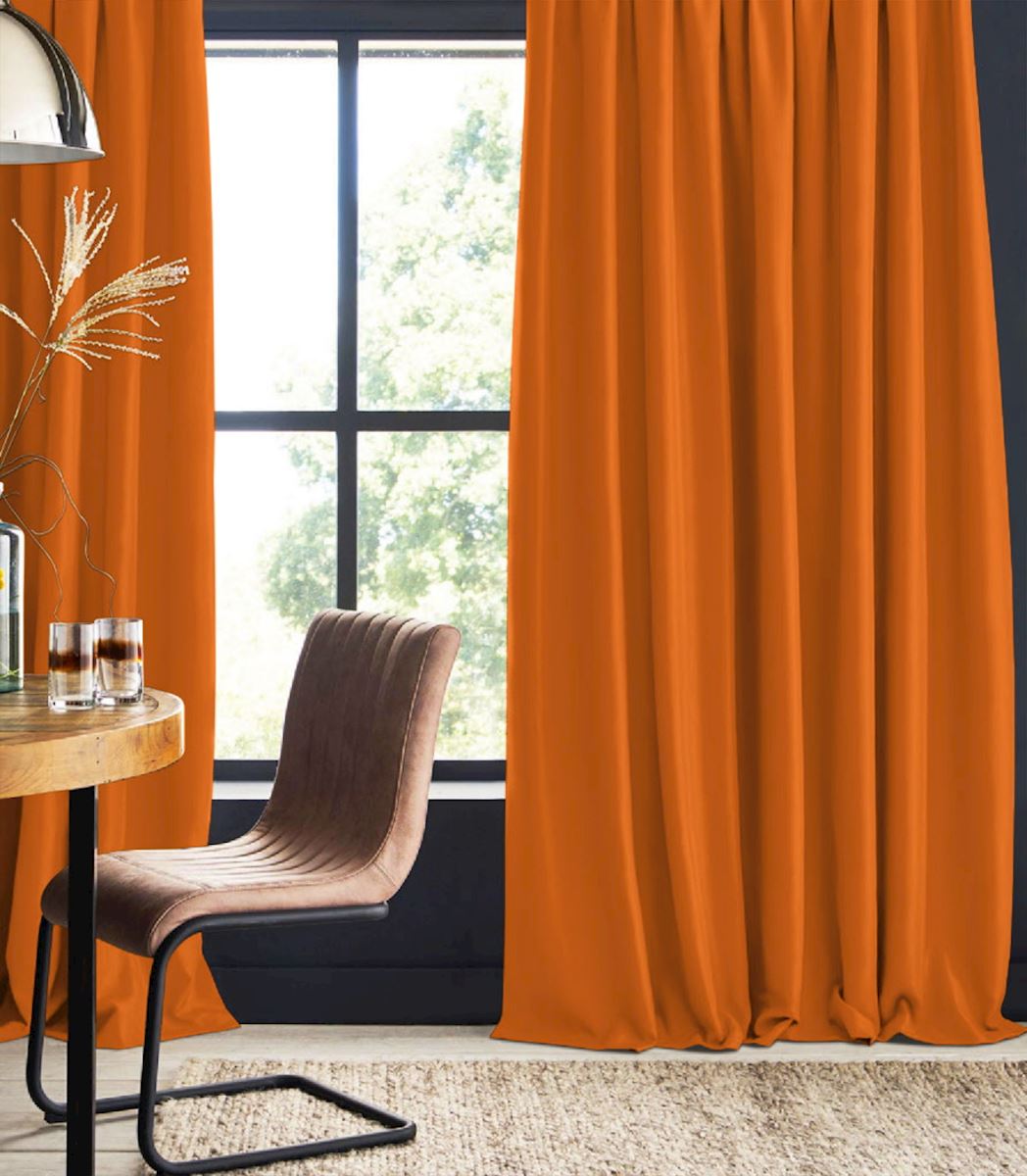 Blackout curtain orange Cyrill