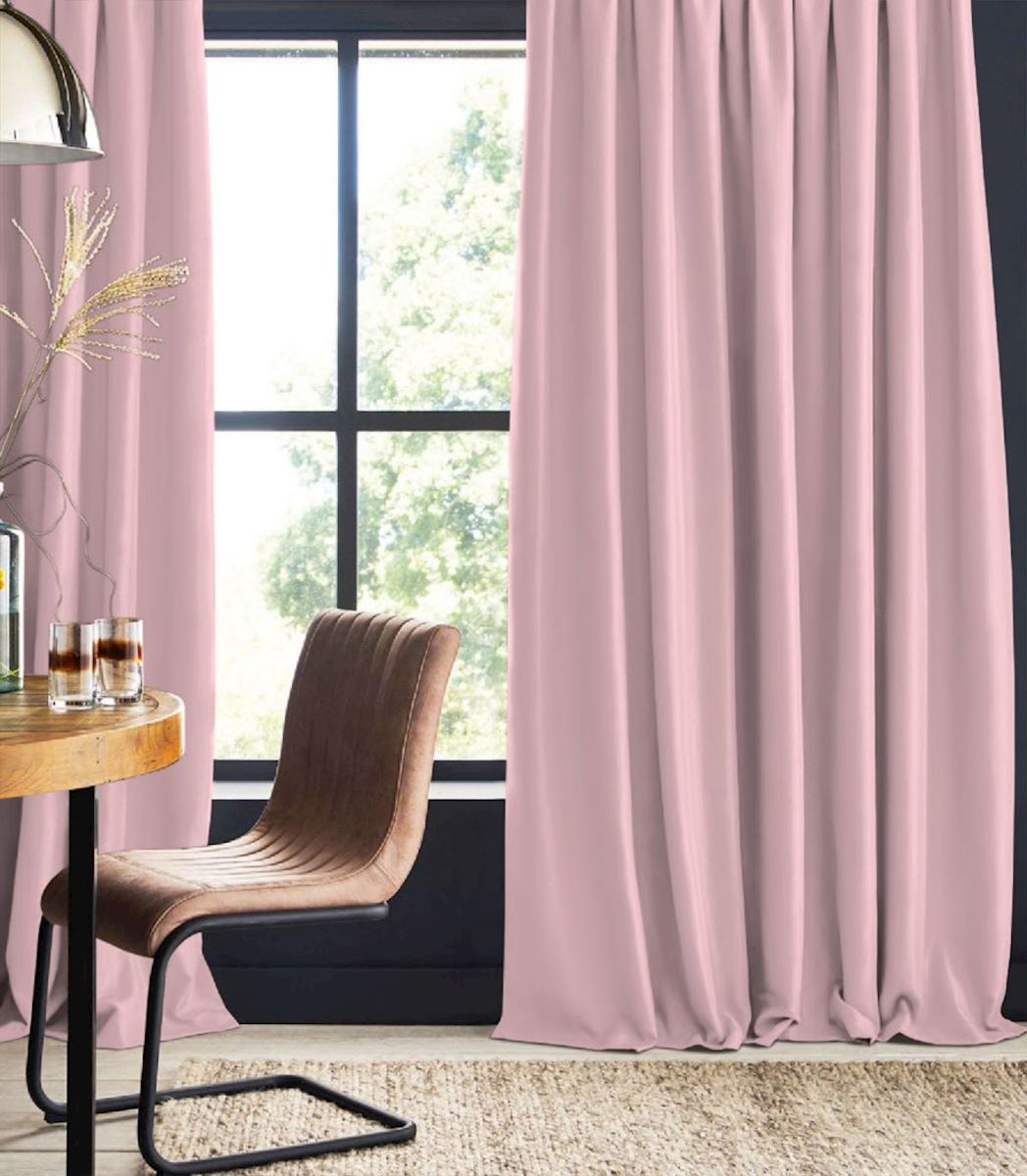 Cotton curtain pink Dewi