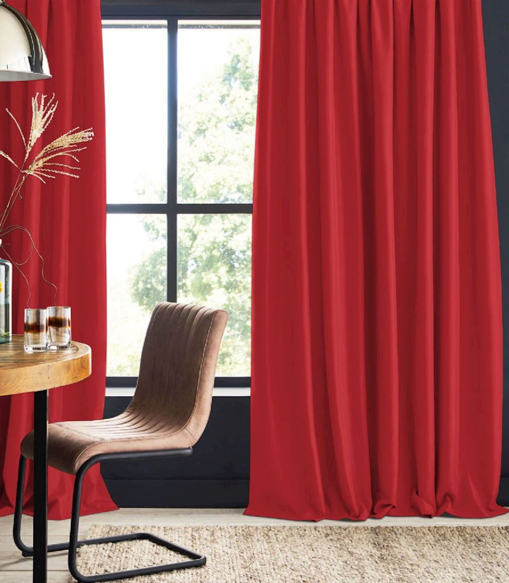 &quot;Linen curtain&quot; night curtain red Edda