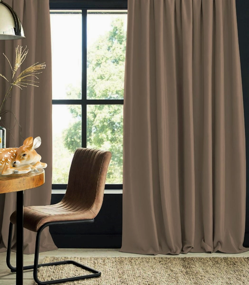 &quot;Linen curtain&quot; night curtain taupe Edda