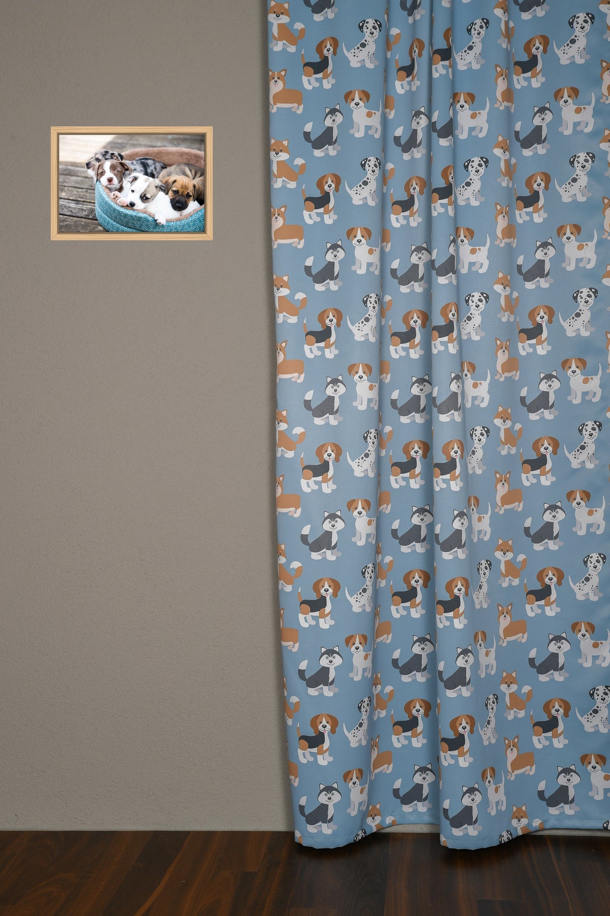 Blackout curtain blue-grey Rocco &quot;Dog&quot;