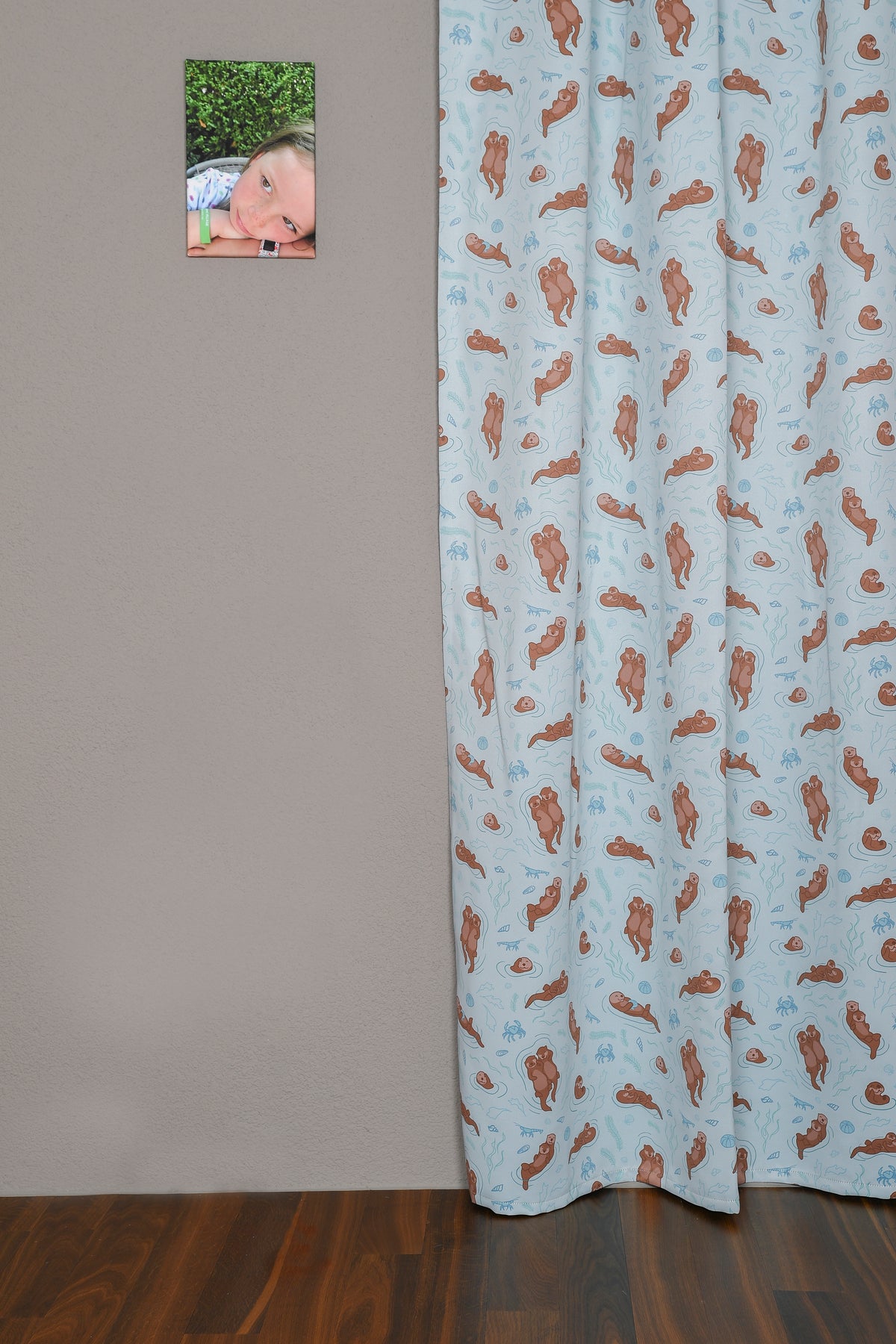 Blackout curtain &quot;Otter&quot; light turquoise Butzemann