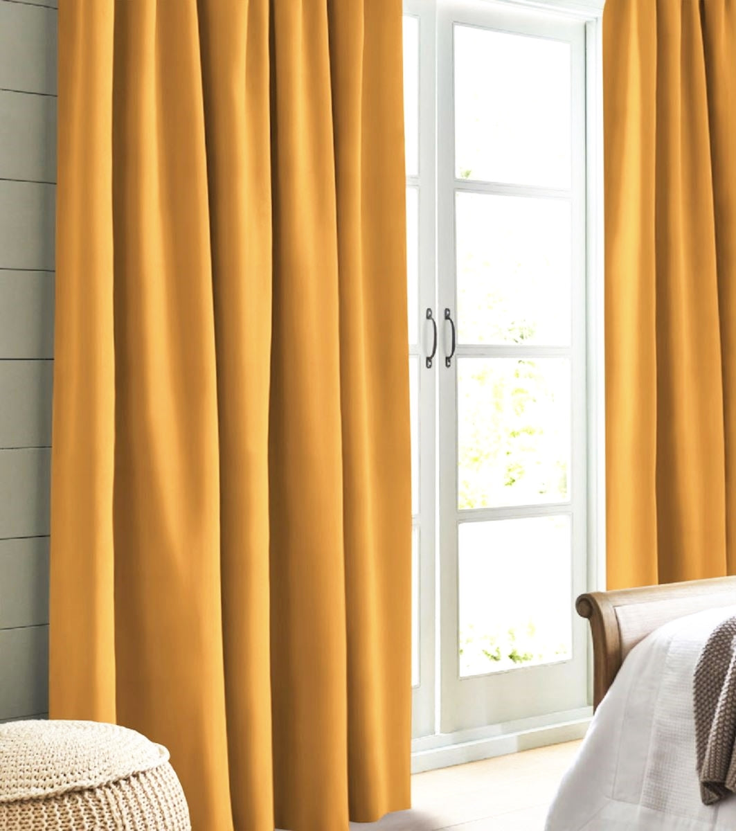 Blackout curtain honey yellow Cyrill