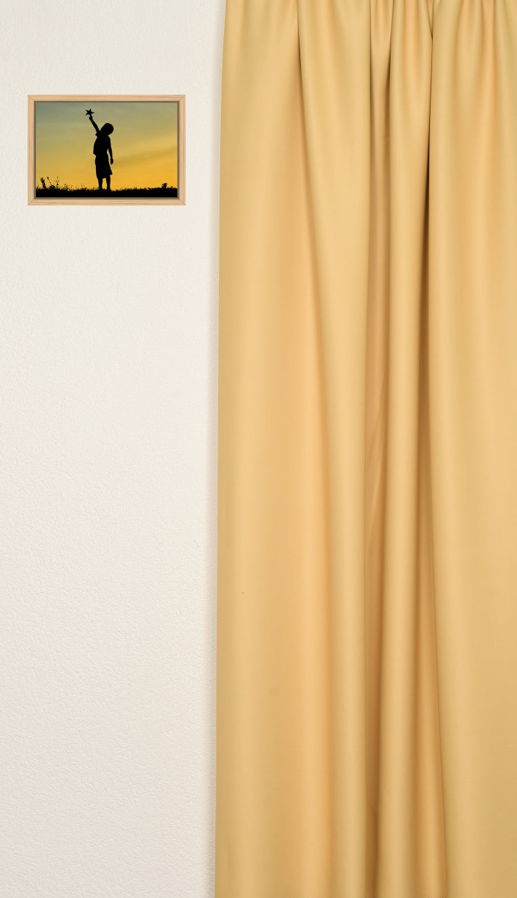 Blackout curtain &quot;100% Blackout&quot; pale yellow Matteo