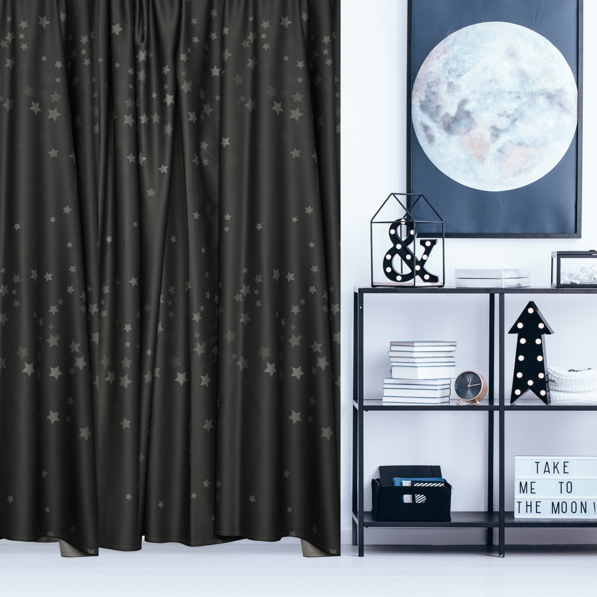 Darkening curtain &quot;Stars&quot; anthracite Hunter