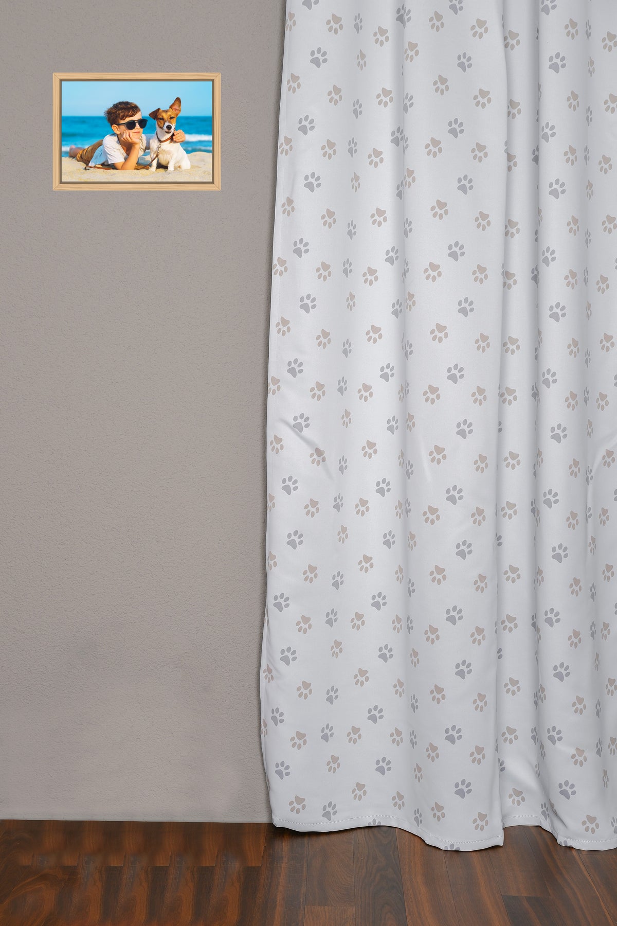 Blackout curtain gray-taupe Rex &quot;Dog&quot;