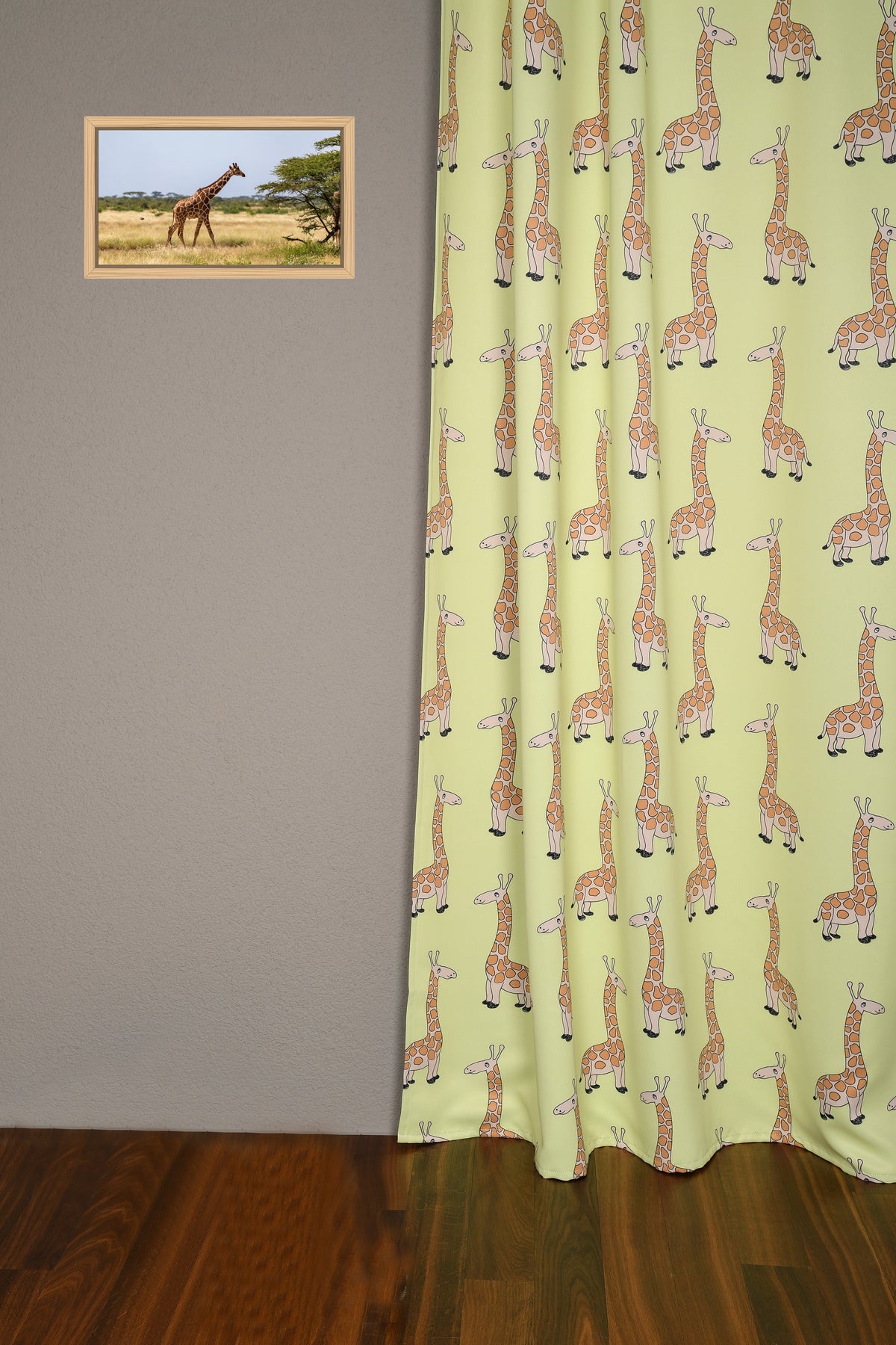 Blackout curtain yellow-green Till &quot;Giraffe&quot;