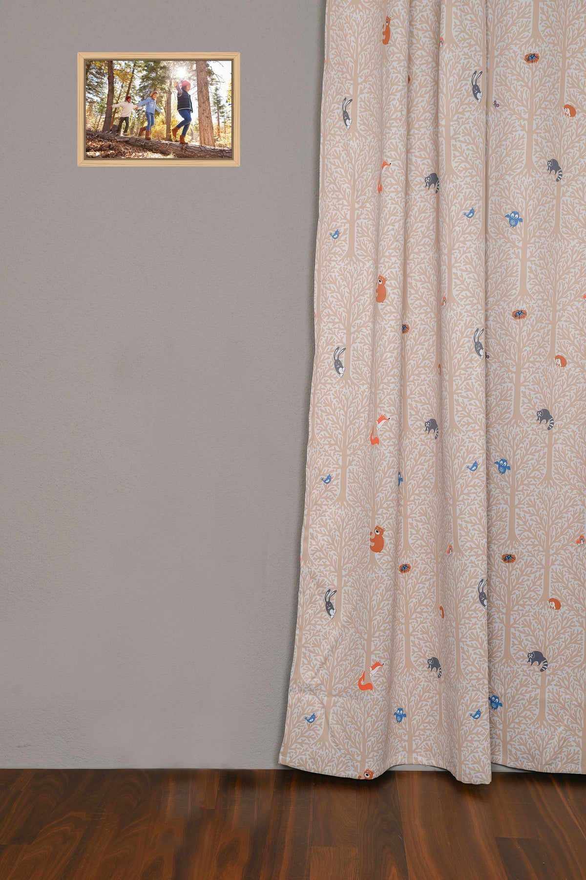 Blackout curtain &quot;Forest animals&quot; brown Woodland