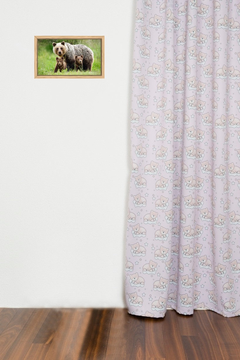 Blackout curtain &quot;Bear&quot; pink Kim