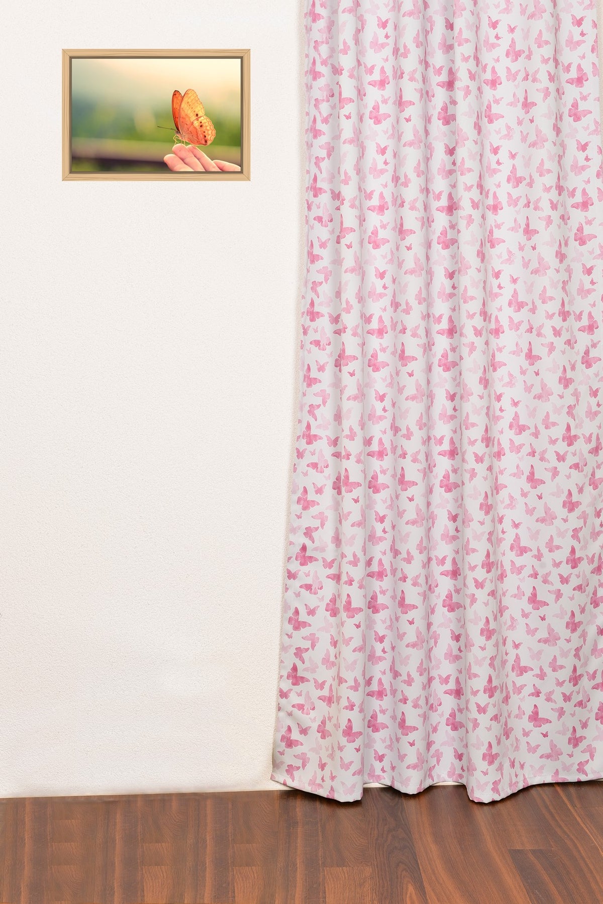 Blackout curtain pink summer bird &quot;Butterfly&quot;