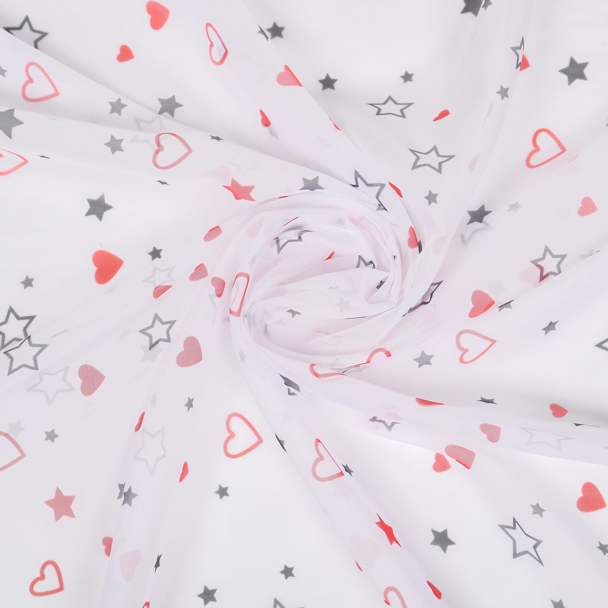 Day curtain &quot;Stars, hearts&quot; red Zoe