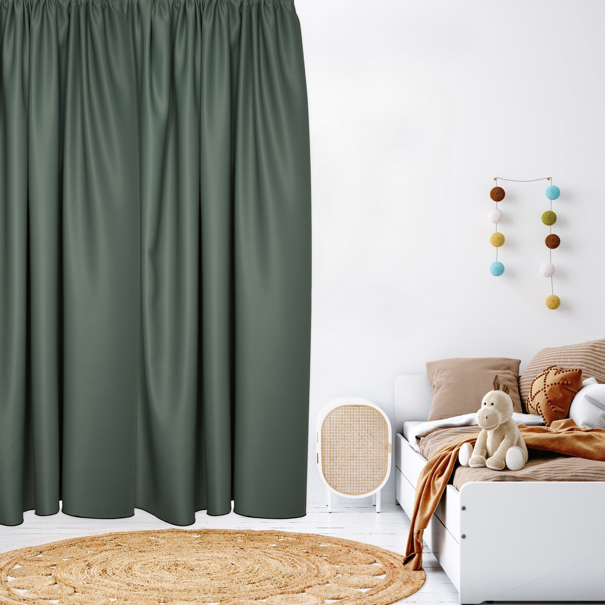 Blackout curtain &quot;100% Blackout&quot; military green Matteo