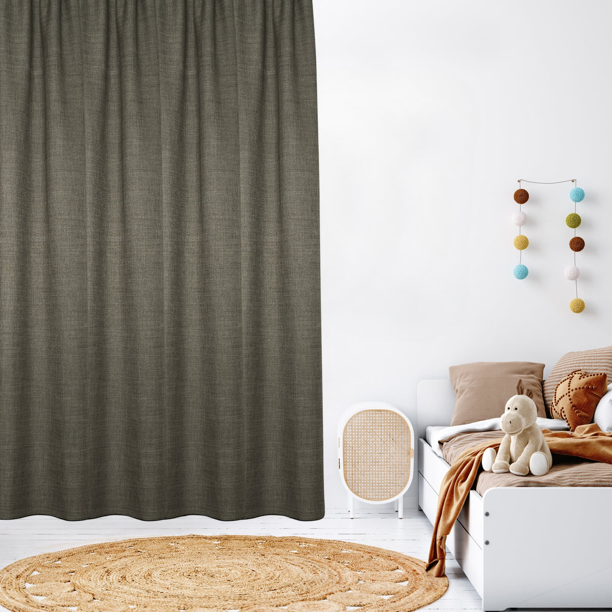 Blackout curtain brown Mael